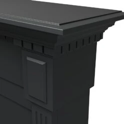 Modern Ember Augustine 55-in Electric Fireplace Mantel Package In Black -electric fireplace Store Modern Ember Augustine Black Detail Top