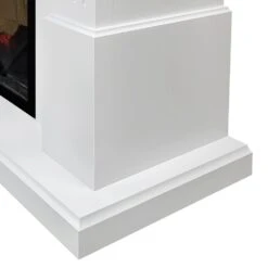Modern Ember Augustine 55-in Electric Fireplace Mantel Package In White 22 Modern Ember Augustine 55-in Electric Fireplace Mantel Package In White -electric fireplace Store Modern Ember Augustine White Detail Base