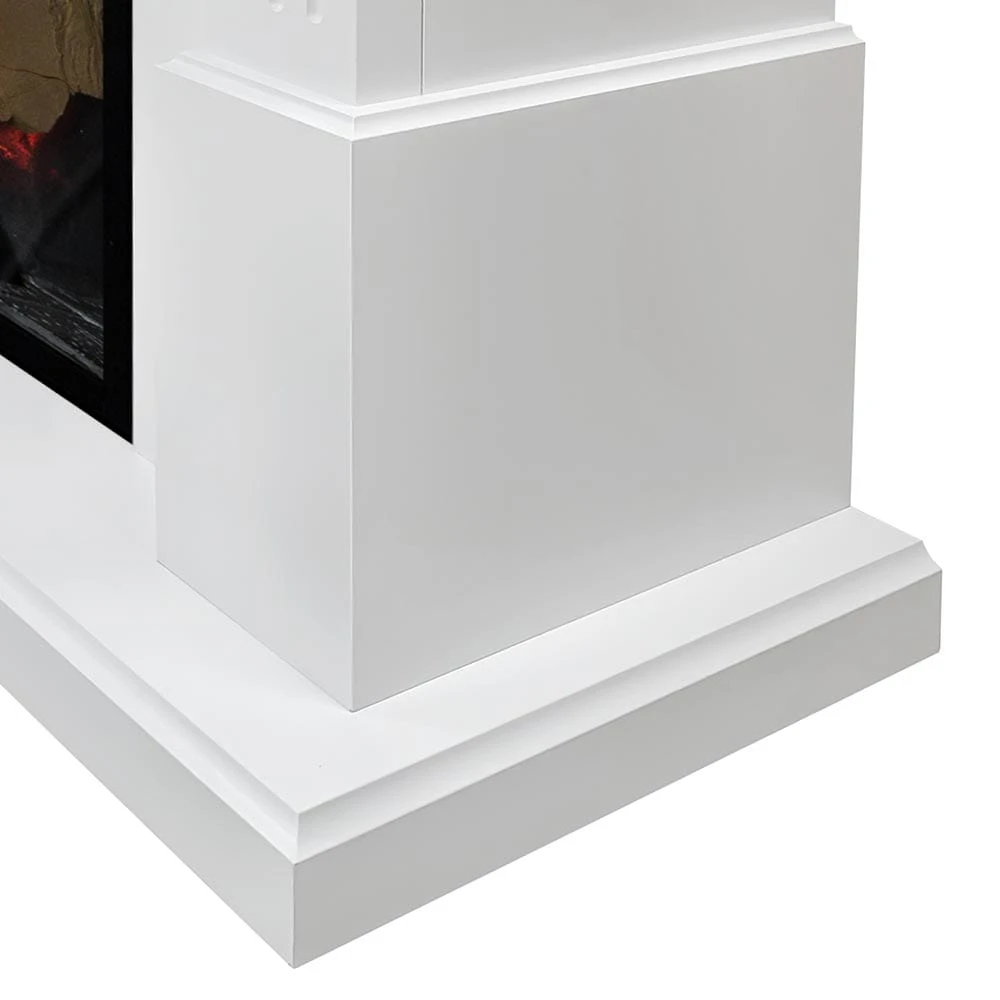 Modern Ember Augustine 55-in Electric Fireplace Mantel Package In White 8 Modern Ember Augustine 55-in Electric Fireplace Mantel Package In White - Image 8