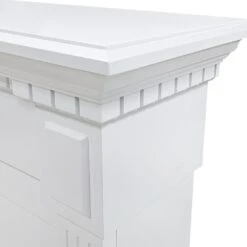 Modern Ember Augustine 55-in Electric Fireplace Mantel Package In White 21 Modern Ember Augustine 55-in Electric Fireplace Mantel Package In White -electric fireplace Store Modern Ember Augustine White Detail Top