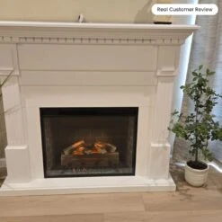 Modern Ember Augustine 55-in Electric Fireplace Mantel Package In White 26 Modern Ember Augustine 55-in Electric Fireplace Mantel Package In White -electric fireplace Store Modern Ember Augustine White UGC