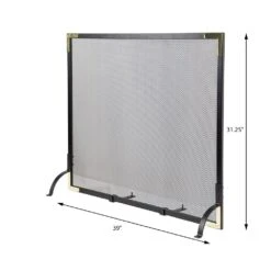 Modern Ember Cecilia Single Panel Fireplace Screen -electric fireplace Store Modern Ember Cecilia Fireplace Screen Dimensions