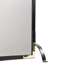 Modern Ember Cecilia Single Panel Fireplace Screen -electric fireplace Store Modern Ember Cecilia Fireplace Screen Leg Detail2 Silo