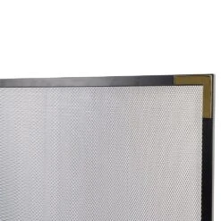 Modern Ember Cecilia Single Panel Fireplace Screen -electric fireplace Store Modern Ember Cecilia Fireplace Screen Top Corner Detail Silo