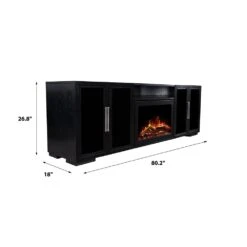 Channing 80-in Smart Black Electric Fireplace TV Stand -electric fireplace Store Modern Ember Channing Dimensions 65092a67 9998 46e4 9aa1 c8269c9a949c