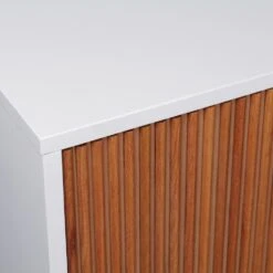 Emory 74-in Smart White Electric Fireplace TV Stand -electric fireplace Store Modern Ember Emory Detail Top