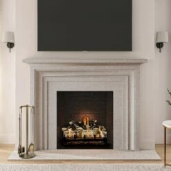 Modern Ember Knoll 5 Piece Fireplace Tool Set In Aged Brass -electric fireplace Store Modern Ember Knoll Aged Brass Tool Set Lifestyle Straight Close Crop fca67683 6012 476a b2d2 af3d150d3832