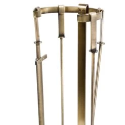 Modern Ember Knoll 5 Piece Fireplace Tool Set In Aged Brass -electric fireplace Store Modern Ember Knoll Fireplace Tools ABB Handle Detail Silo 3925cc8e 02c5 4f6c be8f 1a71e807b33c