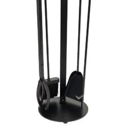 Modern Ember Knoll 5 Piece Fireplace Tool Set In Black -electric fireplace Store Modern Ember Knoll Fireplace Tools Black Detail Silo