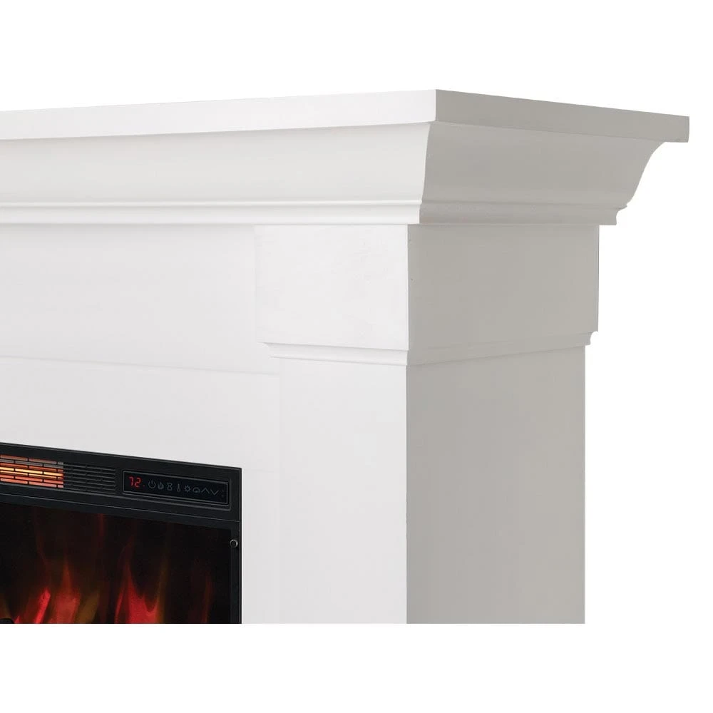 Modern Ember Lauderdale Electric Fireplace Mantel Package In White 5 Modern Ember Lauderdale Electric Fireplace Mantel Package In White - Image 5