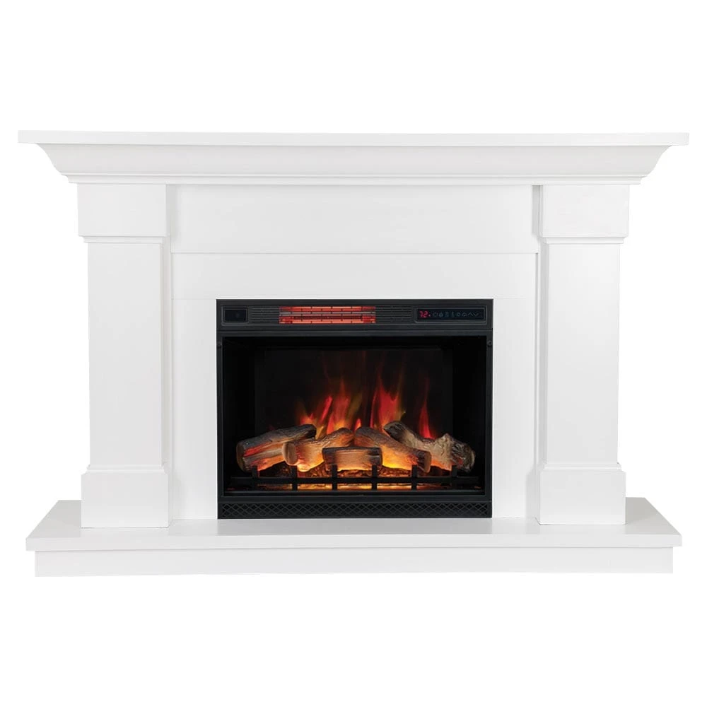 Modern Ember Lauderdale Electric Fireplace Mantel Package In White 4 Modern Ember Lauderdale Electric Fireplace Mantel Package In White - Image 4