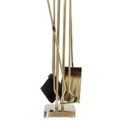 Modern Ember Levi 5 Piece Fireplace Tool Set In Aged Brass -electric fireplace Store Modern Ember Levi Fireplace Tools ABB Detail Silo 53cf4b7d 507a 416d a24b 1879bb15d134
