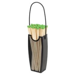 Modern Ember Match Stick Basket In Black 12 Modern Ember Match Stick Basket In Black -electric fireplace Store Modern Ember Match Stick Basket A08830BK Silo 4