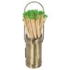 Modern Ember Match Stick Holder In Aged Brass -electric fireplace Store Modern Ember Match Stick Holder A08856AB Hero