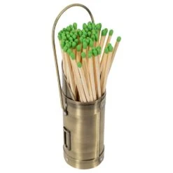 Modern Ember Match Stick Holder In Aged Brass -electric fireplace Store Modern Ember Match Stick Holder A08856AB Silo 4