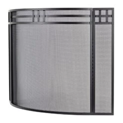 Modern Ember Mill Creek 3-Panel Fireplace Screen -electric fireplace Store Modern Ember Mill Creek Fireplace Screen Angled Silo ecf3616f d7cd 4ba9 935c 3f40e830da71