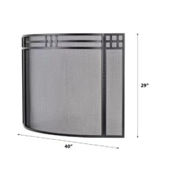 Modern Ember Mill Creek 3-Panel Fireplace Screen -electric fireplace Store Modern Ember Mill Creek Fireplace Screen Dimensions ce7dc71d 8dbc 47e6 b382 fd51e366fd9c