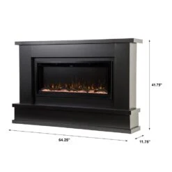 Modern Ember Patton Venetian Electric Fireplace Mantel Package In Black -electric fireplace Store Modern Ember Patton Black Dimensions d6ac5452 bd08 457b 8bcf 2a7431f9e5d9