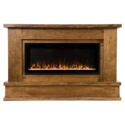 Modern Ember Patton Venetian Electric Fireplace Mantel Package In Provincial -electric fireplace Store Modern Ember Patton Provincial Glass Straight Silo