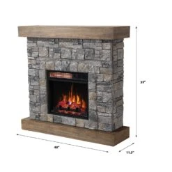 Modern Ember Raeford 40-in Stone Electric Fireplace Mantel Package -electric fireplace Store Modern Ember Raeford Stone Dimensions 4ab530f8 b573 43e7 9b4f 910cbb3f86d4