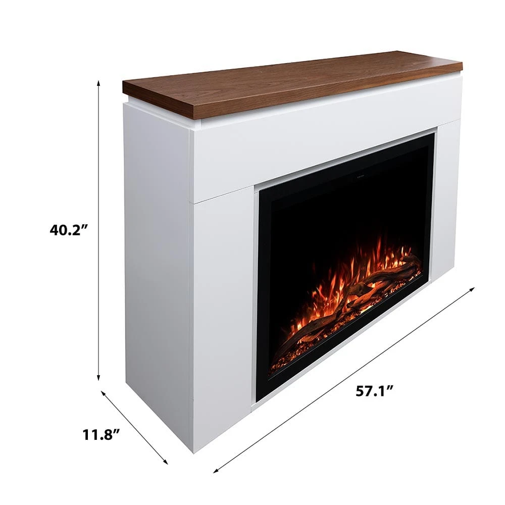 Modern Ember Sabrina Venetian Electric Fireplace Mantel Package 3 Modern Ember Sabrina Venetian Electric Fireplace Mantel Package - Image 3