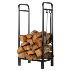 Modern Ember Sierra Mills 24-in Log Rack With Cover