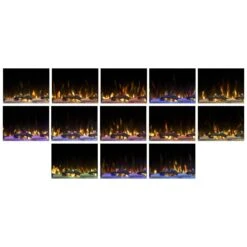 Modern Ember Skyline 50-in Floating Wall Mount Electric Fireplace -electric fireplace Store Modern Ember Skyline Series Features Down Lighting