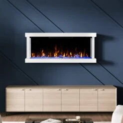 Modern Ember Skyline 50-in Floating Wall Mount Electric Fireplace