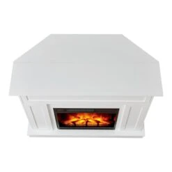 Modern Ember Tillary Corner Electric Fireplace Mantel Package -electric fireplace Store Modern Ember Tillary Detail Top View