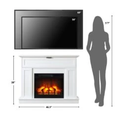 Modern Ember Tillary Corner Electric Fireplace Mantel Package -electric fireplace Store Modern Ember Tillary Size Person TV Reference