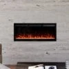 Modern Ember 42 In. Vibrance Built-In Smart Wi-Fi Enabled Linear Electric Fireplace With Remote Control And Adjustable Flame -electric fireplace Store Modern Ember Vibrance 42in Lifestyle Close Cropped