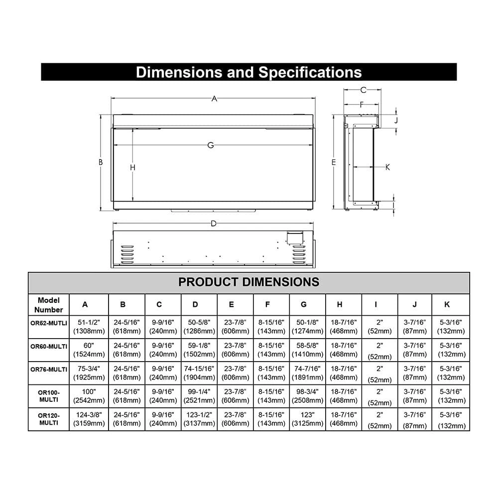 Modern Flames Orion 76-in Multi Heliovision Linear Electric Fireplace 11 Modern Flames Orion 76-in Multi Heliovision Linear Electric Fireplace - Image 11