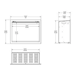 Modern Flames 26-in Orion Traditional Electric Fireplace -electric fireplace Store Modern Flames Orion Traditional Series OR26 TRAD Dimensions