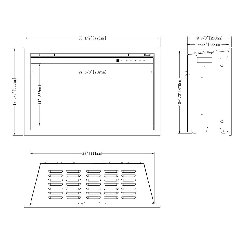 Modern Flames 30-in Orion Traditional Electric Fireplace & Large Surround Trim 9 Modern Flames 30-in Orion Traditional Electric Fireplace & Large Surround Trim - Image 9