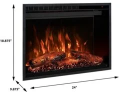 Modern Flames 26 In. Redstone LED Wifi Built-In Electric Fireplace With Multi-Function Remote Control And Adjustable Flames -electric fireplace Store Modern Flames RS 2621 LA