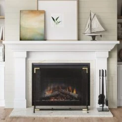 Modern Ember Harriet 5 Piece Fireplace Tool Set In Black 14 Modern Ember Harriet 5 Piece Fireplace Tool Set In Black -electric fireplace Store Modern Ember Cecilia Screen Harriet Black Tool Set Lifestyle Straight Close Crop