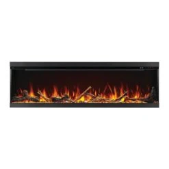 Napoleon Astound Flexmount 74-in Linear Electric Fireplace -electric fireplace Store NEFL74AB Silo Straight