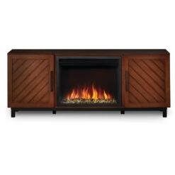 Napoleon Bella Electric Fireplace TV Stand In Walnut -electric fireplace Store Napoleon Bella NEFP26 3120WN Crystals O Flames Y Embers Silo