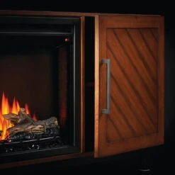 Napoleon Bella Electric Fireplace TV Stand In Walnut -electric fireplace Store Napoleon Bella NEFP26 3120WN Detail Door