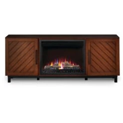 Napoleon Bella Electric Fireplace TV Stand In Walnut -electric fireplace Store Napoleon Bella NEFP26 3120WN Logs Multi Flames Silo