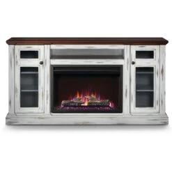 Napoleon Charlotte Electric Fireplace TV Stand In Antique White -electric fireplace Store Napoleon Charlotte NEFP30 3820AW Logs Multi Flames P Embers Silo 7d10306a 3fce 40b3 b7b8 0deaa066a91a