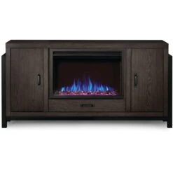 Napoleon Franklin Electric Fireplace TV Stand In Weathered Oak -electric fireplace Store Napoleon Franklin NEFP30 3020RK Crystals B Flames P Embers Silo
