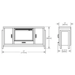 Napoleon Franklin Electric Fireplace TV Stand In Weathered Oak -electric fireplace Store Napoleon Franklin NEFP30 3020RK Dimensions 2e4686c3 90e7 47c6 8e3b cc35a4ccb5e5