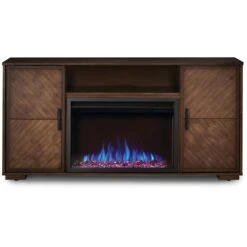Napoleon Hayworth Electric Fireplace TV Stand In Rustic Long Board -electric fireplace Store Napoleon Hayworth NEFP30 3620RLB Crystals B Flames P Embers Silo fb6b2d5c 3c15 4f01 9029 bca4bcf176cf
