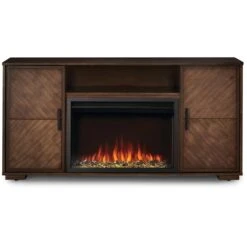 Napoleon Hayworth Electric Fireplace TV Stand In Rustic Long Board -electric fireplace Store Napoleon Hayworth NEFP30 3620RLB Crystals O Flames Y Embers Silo 8ca2f28a f864 4cef 9e73 4516ec9471c1