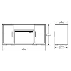 Napoleon Hayworth Electric Fireplace TV Stand In Rustic Long Board -electric fireplace Store Napoleon Hayworth NEFP30 3620RLB Dimensions 57b39541 059e 41a7 926a 06e4bcd24f55