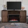 Napoleon Hayworth Electric Fireplace TV Stand In Rustic Long Board -electric fireplace Store Napoleon Hayworth NEFP30 3620RLB Lifestyle Closeup 6d863fee 697f 44d0 a7b3 f1b8e539a244