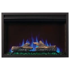 Napoleon 30-in Cineview Built-In Electric Fireplace -electric fireplace Store Napoleon NEFB30H Black Green Crystal Media Logset Blue Flame 5d890e45 1567 4d56 bb52 5e44f233c958