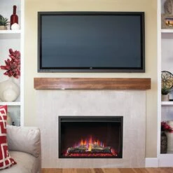 Napoleon 30-in Cineview Built-In Electric Fireplace -electric fireplace Store Napoleon NEFB30H Black Red Crystal Media Logset Multi Flame Closeup c3e920d0 f23f 4dad 8d22 808cb7ea09bb