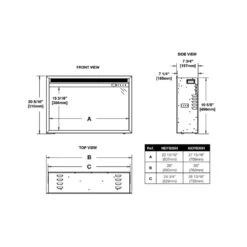 Napoleon 30-in Cineview Built-In Electric Fireplace -electric fireplace Store Napoleon NEFB30H Dimension in mm bcb67879 ab2f 4e60 86c0 4090314ce513